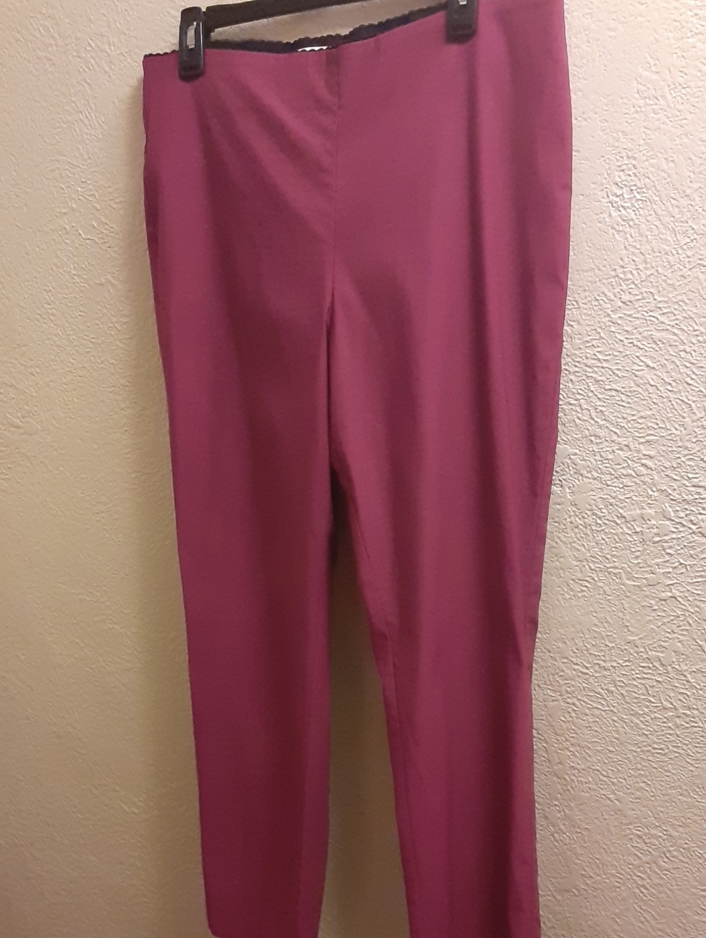 Elle Slim Stretch Ankle Pants - Magenta
